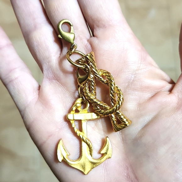 Anthropologie Accessories - Anthropologie Nautical Knot & Anchor Purse Charm